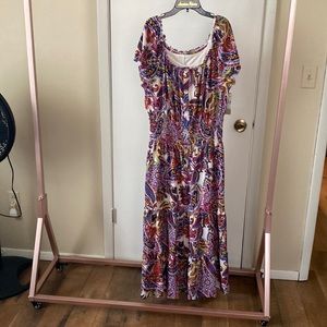 Figueroa & Flower Womens Floral Printed Maxi Dress